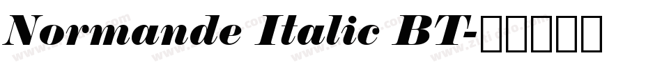 Normande Italic BT字体转换